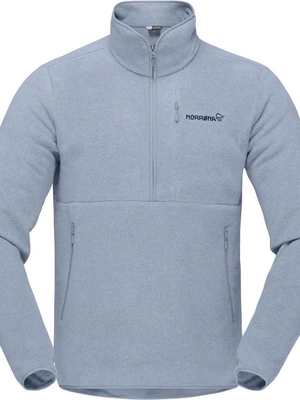 Norrøna Light Blue Fleece Half-Zip Hoodie - unisex